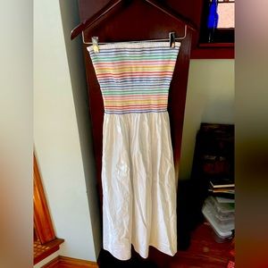 🌈Anthropologie Petersyn strapless dress in RAINBOW